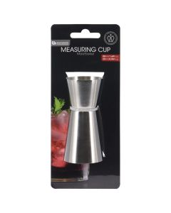 Measuring cup, stainless steel, silver color, 25/50 ml