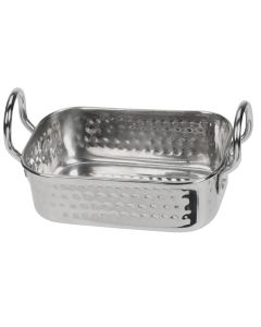Roasting tray Hammered, stainless steel, silver color, 17.5x8.5x7 cm