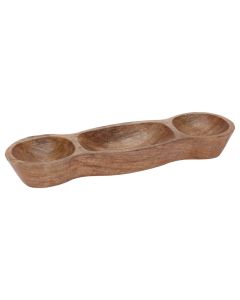 Antipaste plate, mango, brown, 39x12 cm