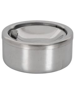 Ashtray, stainless steel, silver color, Dia. 11.5 x H 5.5 cm