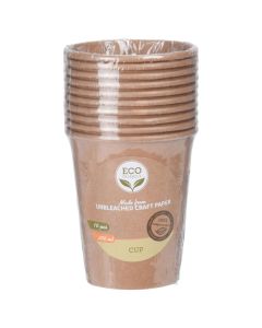 Cup, paper, natural brown, 250 ml / Dia. 7 x H 13 cm