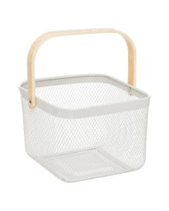 Serving basket Mayaj, steel, beige, 26x24.5x17.5 cm