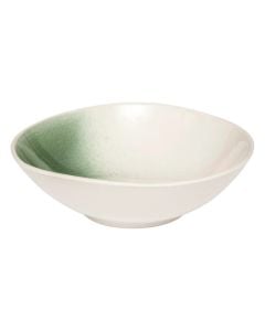 Soup plate Mala, stoneware, green/white, Dia. 19 x H 6.8 cm