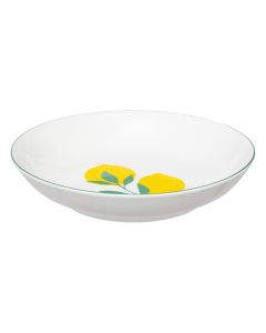 Soup plate, porcelain, white with lemon motifs, Dia. 20 x H 4.1 cm
