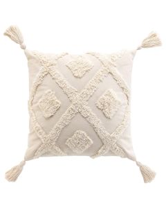Inca decorative pillow, cotton/polyester, beige, 40x40 cm