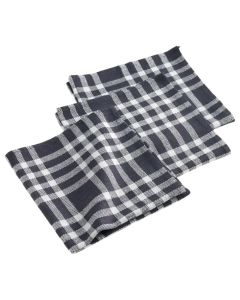 Table napkins (Pck 3), cotton, black, 45x45 cm