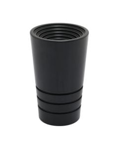 Metal finish for curtain rod, stainless steel, black, Dia. 28 mm