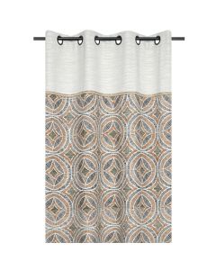 Tucano full curtain with rings, 55% cotton and 45% polyester, multicolored, 140x260 cm