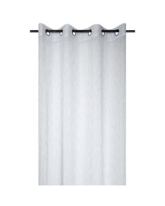 Camaret net curtain with rings, 100% polyester, white, 140x260 cm