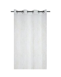 Corallys net curtain with rings, 100% polyester, white, 140x260 cm