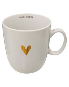 Mug The Floral, stoneware, white, 30 cl / 11.4x9x8.6 cm