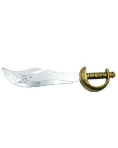 Decorative sword, 40 cm, plastic, dark silver-gold