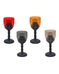 Halloweeni decorative glass, 18x8 cm, plastic, red-gray-black