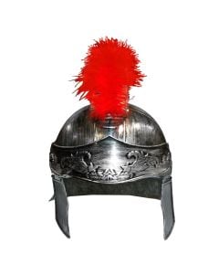 Fghter hat 26x20 cm, plastic, gray-red
