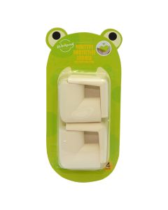 Table protector, rubber, white, 5.5x5.5x3.5 cm, 4 pcs