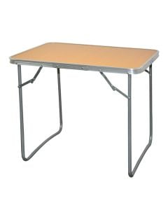 Camping table, metal-mdf, beige, 50x70x58 cm
