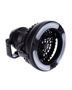 Camping lantern, plastic, black, 16.5x18.5 cm