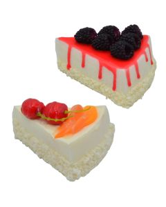 Artificial triangle cake, sponge, 10.5 cm