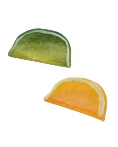 Artificial lemon slice, plastic, 5.5 cm