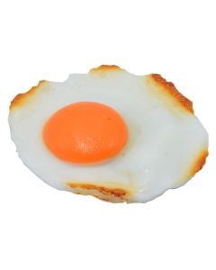 Artificial fried egg, plastic, 10 cm