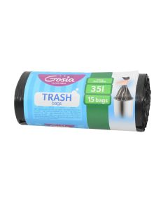 Garbage bag, "Gosia", plastic, 35 lt, 35x35 cm, black, 15 division, 1 piece