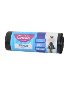 Garbage bag, "Gosia", plastic, 60 lt, 53x65 cm, black, 10 division, 1 piece