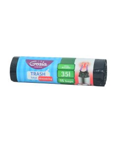 Garbage bag, "Gosia", plastic, 120 lt, 35x40 cm, black, 15 division, 1 piece