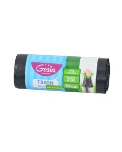 Garbage bag, "Gosia", plastic, 35 lt, 35x40 cm, black, 10 division, 1 piece