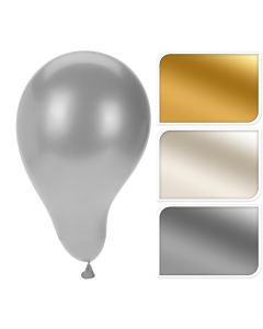 Ballon led, "Party", latex, grey-white, 10x2x21 cm, 3 piece, 1 pack