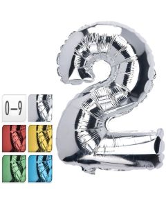 Ballon foil, "Party", aluminium, mix, 0-9, 76-90 cm, 1 piece