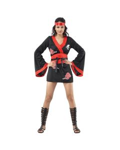 Halloween Costumes for female, "Ninja", L, black-red