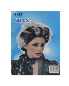 Two toner vampire hair wig, white-black