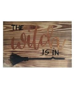 The witch in board, plastic, 26x1x38 cm, brown