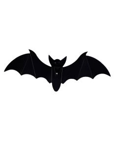 Bat decoration, plastic, 6x5 cm, black