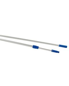 Cleaning broomstick,"Perfetto" aluminium, with extension, 50 mm, 250 cm, silver, 1 piece