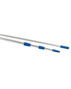 Cleaning broomstick,"Perfetto factory" aluminium, with extension, 50 mm, 400 cm, silver, 1 piece