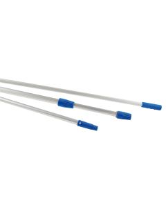 Cleaning broomstick,"Perfetto factory" aluminium, with extension, 76 mm, 600 cm, silver, 1 piece