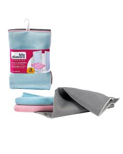 Cleaning cloth, "BluDimona", kitchen, 80% polyester - 20% polyamide, 40x40 cm, miks, 3 pieces