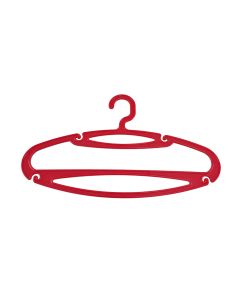 Clothes hanger set of 5 pieces, DRINA, plastic, colorful, 40.5xH24.5 cm