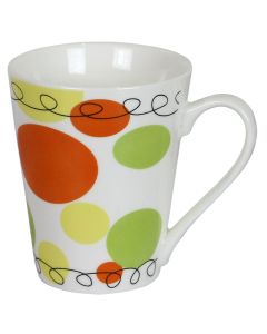 Cup with stripes, Size: D. 7 x6 cm, Color: White, Material: Porcelain
