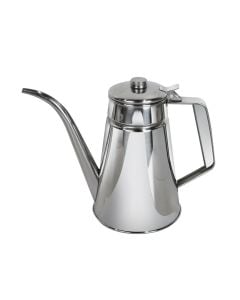 Oil bottle 1 lt, Size: D.11.8 x18.3 cm, Color: Stainless Steel, Material: Metallic