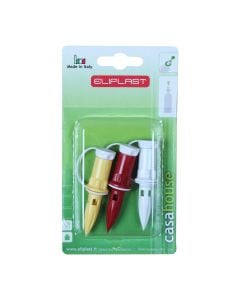 Tetrapak pouring stoper x3 pcs, Size: D.15 mm, Color: Assorted, Material:Plastic
