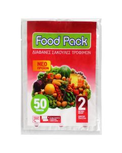 Food pack (Pck 50), Size: 26x32 cm, Color: Clear, Material: Plastic