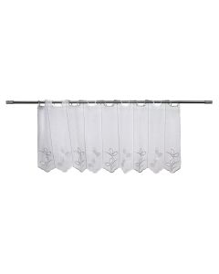 Curtain, polyester, white-gray, 145x60 cm