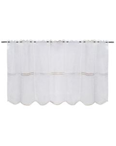 Curtain, polyester, white-beige, 145x60 cm