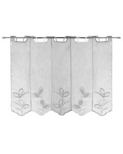 Curtain, polyester, white-gray, 145x60 cm