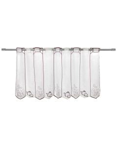 Curtain, polyester, white-cherry, 145x60 cm