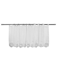 Curtain, polyester, white-brown, 145x60 cm