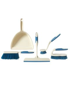 Dustpan Cleaner, "Perfetto", plastic, white-grey, 5 pieces, 1 pack