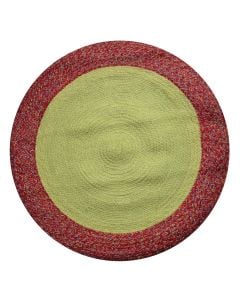 Jute Rug, Size: 80 cm, Color: Green/Natural, Material: Jute